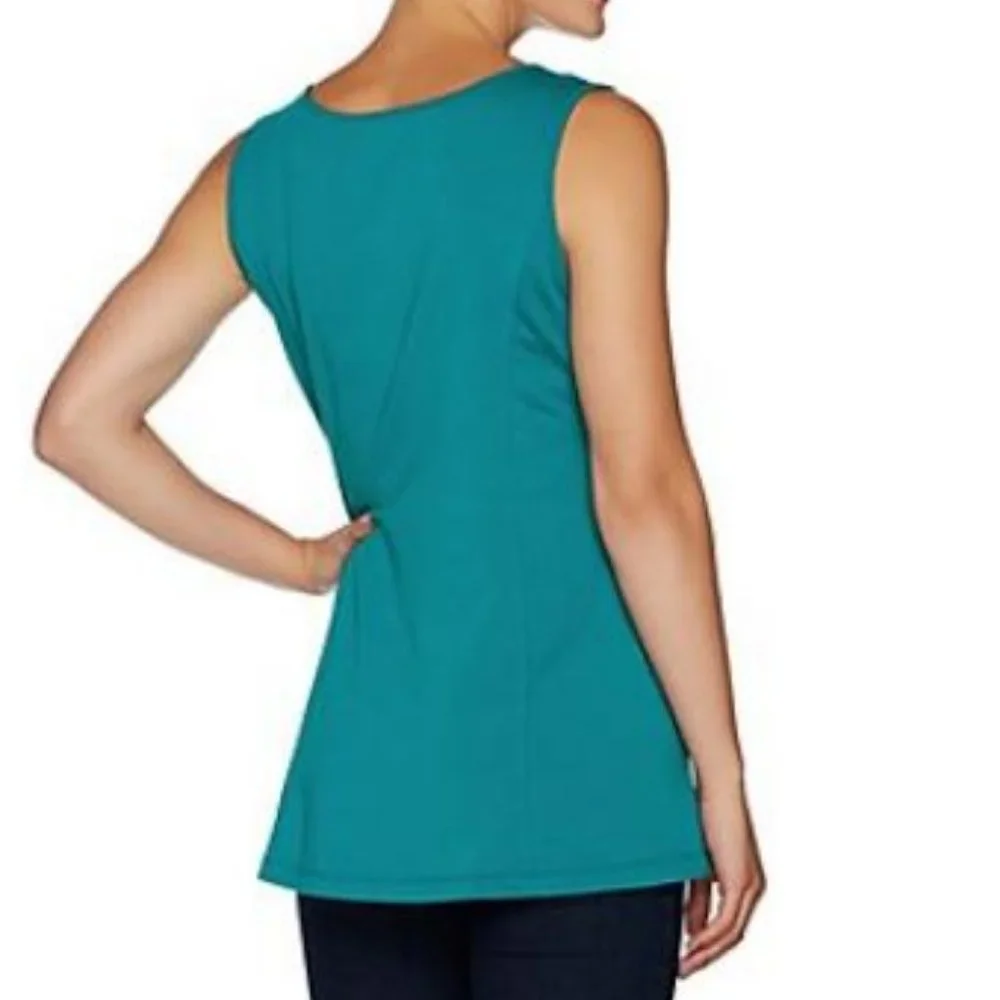 Susan Graver Modern Stretch Cotton Modal Tank  12220 - Picture 2 of 2